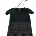 black dress with apron